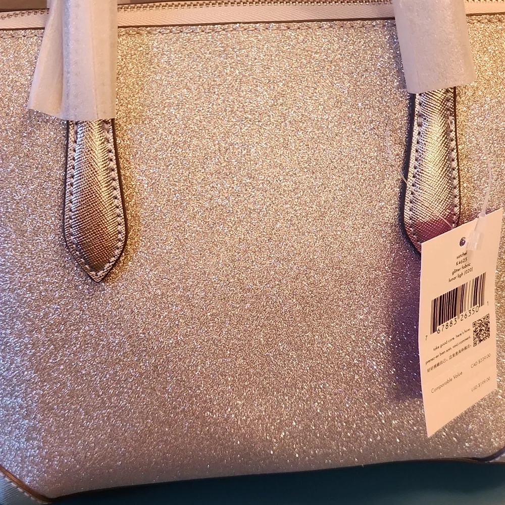 Kate Spade Silver Glitter Satchel - Picture 3 of 4